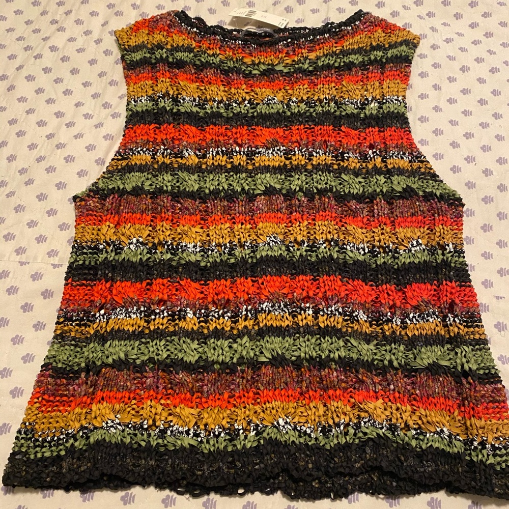 🔥NWT Anthropologie Knitted Top From Italy size XL - Picture 1 of 7